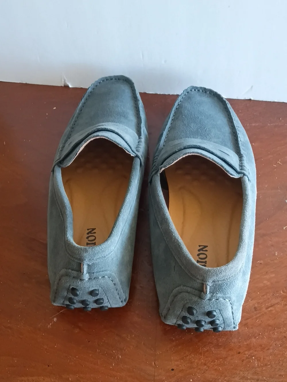 Men's Blue Suede Driving Mocasins